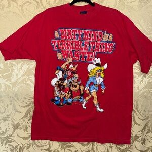 "A dirty mind is a terrible thing to waste!" vintage t-shirt cartoon 90s XL